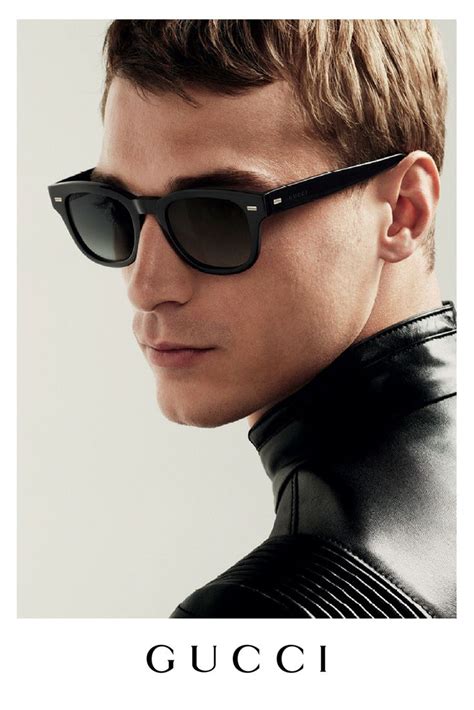 costo de lentes gucci|Gucci sunglasses male model.